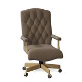 Fairfield Chair Stanford Swivel Executive Chair Wood/Upholstered in Brown, Size 39.5 H x 25.0 W x 31.0 D in | Wayfair