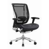 Symple Stuff Nalani Ergonomic Mesh Task Chair Aluminum/Upholstered/Mesh in Black/Gray, Size 44.0 H x 27.0 W x 27.0 D in | Wayfair