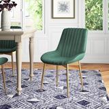 Etta Avenue™ Alannah Velvet Side Chair Upholstered/Velvet in Green, Size 31.69 H x 20.28 W x 23.82 D in | Wayfair 0F26FC726ECD42CE84F0C9DA5AEAE926