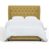 Birch Lane™ Mai Tufted Standard Bed Metal in Yellow, Size 55.0 H x 44.0 W x 80.0 D in | Wayfair C316FC03AE5A44A9A2F78DC24E374E83