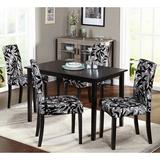 Winston Porter Kiona 5 Piece Dining Set Wood/Upholstered Chairs in Black/Brown, Size 29.0 H in | Wayfair 0A64C133E0BE41D69CC857B3FD8D4E59