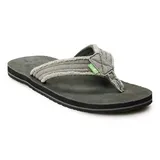 Sanuk Fraid Not Men's Flip Flop Sandals, Size: Medium (8), Grey