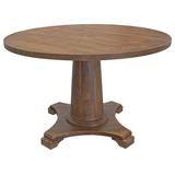 Carey Antique-Style Natural Oak Round Dining Table in Black - Best Master Furniture CAREYDT