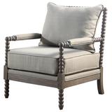 Living Room Accent Chair In Rustic Oak in Taupe - Best Master Furniture HL35