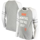 Women's Soft as a Grape Gray San Francisco Giants Maternity Baseball Long Sleeve T-Shirt