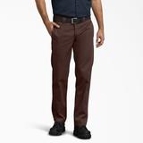 Dickies Men's Slim Fit Straight Leg Work Pants - Dark Brown Size 34 30 (WP873)