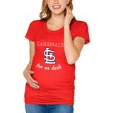 Women's Soft as a Grape Red St. Louis Cardinals Maternity Side Ruched T-Shirt