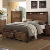Foundry Select Tenley Storage Platform Bed Wood in Brown, Size 55.0 H x 64.0 W x 85.0 D in | Wayfair C32B806AA7DB457494D64135E57171F6