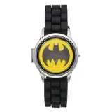 DC Comics Batman Logo Spinning Flip Top Digital Watch, Boy's, Size: Medium, Black