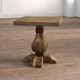Kelly Clarkson Home Summit Solid Wood Pedestal End Table Wood in Brown/Green, Size 24.0 H x 24.0 W x 24.0 D in | Wayfair