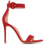 Portofino 105mm Sandals - Red - Gianvito Rossi Heels