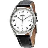 Classic Quartz White Dial Watch - Metallic - Seiko Watches