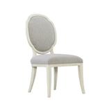 Bernhardt Allure Olefin King Louis Back Side Chair in Gray Wood/Upholstered/Fabric in Brown/Gray/White | Wayfair 399541