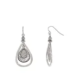Ruby Rd Orbital Teardrop Earrings, Silver
