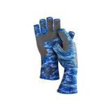 Fish Monkey Men's Half Finger Guide Gloves, Blue Water Camo SKU - 454112