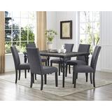 Winston Porter Carliana Dining Set Wood/Metal/Upholstered Chairs in Brown, Size 30.0 H in | Wayfair 4DD95852EB5B4234B65708E20304D09E