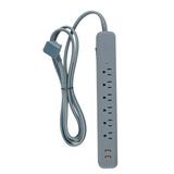 Wrought Studio™ Anstett 6-Outlet Surge Protector Power Strip Plastic, Size 1.75 H x 72.0 W x 1.25 D in | Wayfair 78504