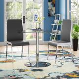 Latitude Run® Salerno 2 - Person Dining Set Upholstered Chairs in Gray, Size 29.1 H in | Wayfair LDER4748 42535691