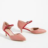 Anthropologie Shoes | Htf Anthropologie Mary Jane Kitten Heels | Color: Pink/Red | Size: 9.5