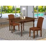 Ophelia & Co. Billerica Drop Leaf Solid Wood Dining Set Wood/Upholstered Chairs in Brown, Size 30.0 H in | Wayfair 68E8ABF7F9CC440E9422A86D8F9D5C69