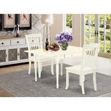 Ophelia & Co. Chelmsford Drop Leaf Solid Wood Dining Set Wood in White, Size 30.0 H in | Wayfair 47882E130C284AD8AAB6909DCFF7973A