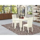 Winston Porter Tildon Drop Leaf Rubberwood Solid Wood Dining Set Wood/Upholstered Chairs in White | Wayfair 0CB0BD3EAD6B4690801C1D2CBC30A15A