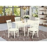 Ophelia & Co. Brookfield Drop Leaf Rubberwood Solid Wood Dining Set Wood in White, Size 30.0 H in | Wayfair B6E1C9596E3A42929CAFD2317EDC491C