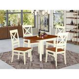 Winston Porter Warwich Drop Leaf Rubberwood Solid Wood Dining Set Wood in White | Wayfair 152CE1A9D2FB4B988EB222A7E499992C