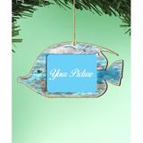 The Holiday Aisle® Fish Photo Ornament Wood in Blue/Brown, Size 5.5 H x 5.0 W x 0.25 D in | Wayfair 2200AC71FC354A5F93DC7A28D311EABD