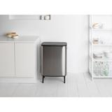 Brabantia Bo Hi Touch Top Trash Can, 16 Gallon Stainless Steel in Gray, Size 32.1 H x 21.5 W x 12.3 D in | Wayfair 130267