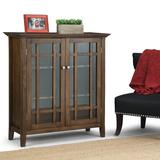 Bedford SOLID WOOD 39 inch Wide Transitional Medium Storage Cabinet in Rustic Natural Aged Brown - Simpli Home AXCBED-02RNAB
