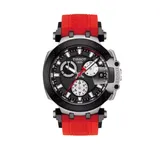 Tissot Men's T Race Chronograph Stainless Steel Silicone Watch, Red