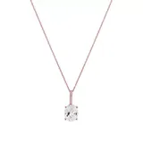 Belk & Co Women's Lab Created 3.53 ct. t.w. Created White Sapphire Pendant Necklace in 10k Rose Gold, 18 in