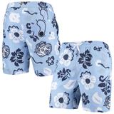 Men's Wes & Willy Carolina Blue North Tar Heels Floral Volley Swim Trunks