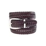 Saddlebred® Men's Braided Brown Leather Casual Belt, X-Large
