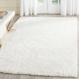 Brown/White Indoor Area Rug - Mercer41 Chamiyah Handmade Shag Cream Area Rug Polyester in Brown/White, Size 72.0 W x 1.25 D in | Wayfair