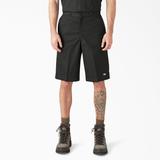 Dickies Men's Big & Tall Loose Fit Flat Front Work Shorts, 13" - Black Size 48 (42283)