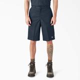Dickies Men's Loose Fit Flat Front Work Shorts, 13" - Dark Navy Size 42 (42283)
