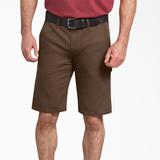 Dickies Men's Flex Regular Fit Duck Carpenter Shorts, 11" - Stonewashed Timber Brown Size 44 (DX802)