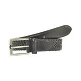Dickies Leather V-Weave Braided Belt - Black Size 44 (DI0402)