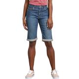 Dickies Women's Perfect Shape Straight Fit Bermuda Jean Shorts, 11" - Stonewashed Indigo Blue Size 8 (FR146)
