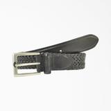 Dickies Leather V-Weave Braided Belt - Black Size 32 (DI0402)