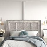Kelly Clarkson Home Marion Solid Wood Panel Headboard Wood in Brown/Gray/White, Size 68.0 H x 80.0 W x 4.0 D in | Wayfair