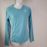 Adidas Tops | Adidas Pullover Shirt Blue Long Sleeve V Neck Sz M | Color: Blue | Size: M
