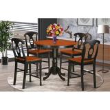 Charlton Home® Sobieski Solid Wood Dining Set Wood in Black/Brown, Size 36.0 H in | Wayfair 97C984C444644150BD640CF4655AE753