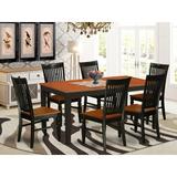 August Grove® 6 - Person Counter Height Butterfly Leaf Rubberwood Solid Wood Dining Set Wood in Black, Size 30.0 H in | Wayfair AGTG6441 44326598