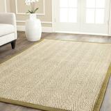 Brown/Green Area Rug - Andover Mills™ Jeremy Bamboo Slat/Seagrass Natural/Olive Area Rug Bamboo Slat & Seagrass, Cotton in Brown/Green | Wayfair