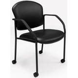 Antimicrobial Vinyl Guest Chair with Casters & Glides