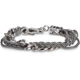 Silver Multi Chain Bracelet - Metallic - Emanuele Bicocchi Bracelets