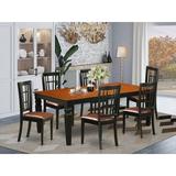 Darby Home Co Beesley Butterfly Leaf Rubberwood Solid Wood Dining Set Wood/Upholstered Chairs in Brown, Size 30.0 H in | Wayfair